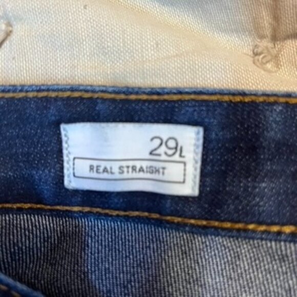 Gap 1969 Real Straight Dark Wash Jeans 29L - Picture 3 of 7